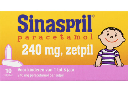 Sinaspril Paracetamol 240 mg Zäpfchen für 1-6 Jahre