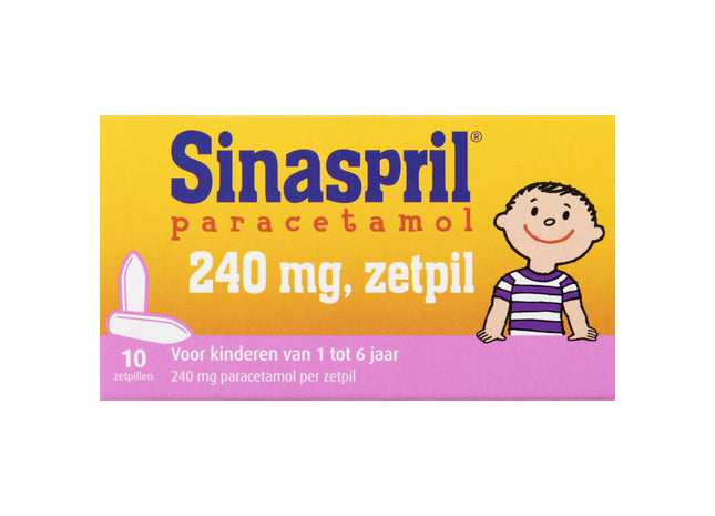Sinaspril Paracetamol 240 mg Zäpfchen für 1-6 Jahre