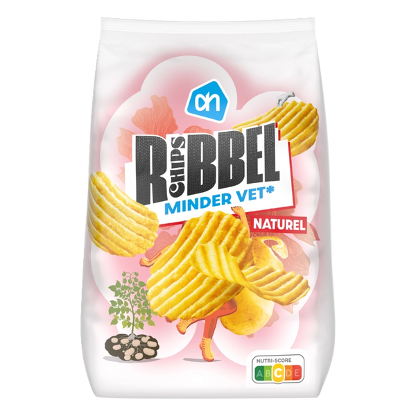 Ribbelchips zeezout