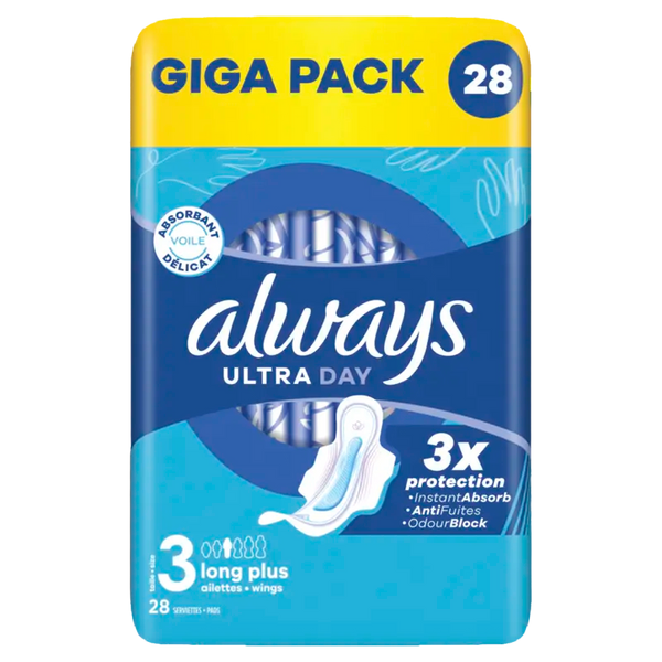 Always Ultra Day Long Plus Binden mit Flügeln Giga Pack
