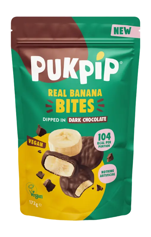 Pukpip Real banana bites Zartbitterschokolade