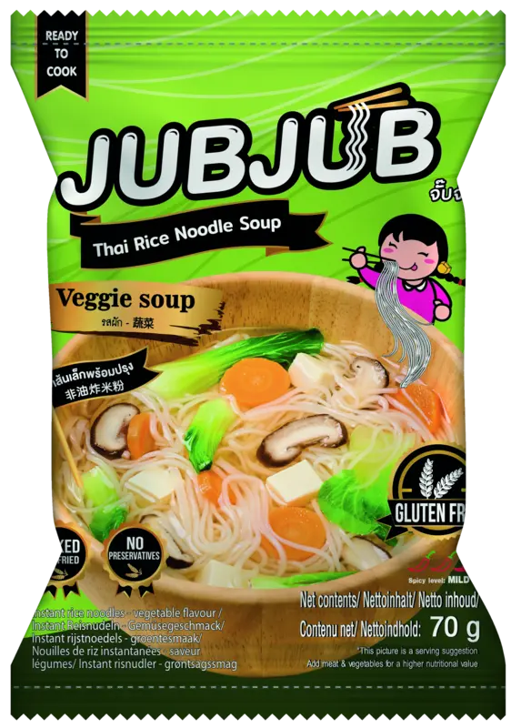 JubJub Instant-Reisnudeln Gemüse glutenfrei
