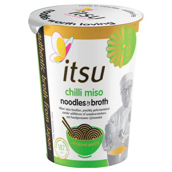 Itsu chilli miso noodles & broth cup
