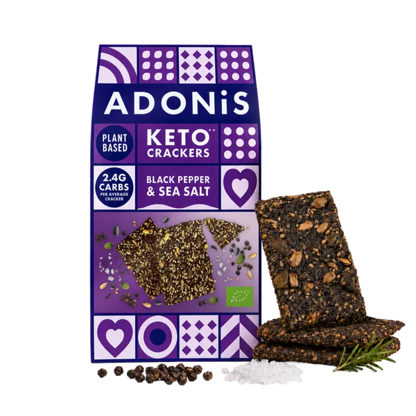 Adonis Keto-Cracker schwarzer Pfeffer & Meersalz