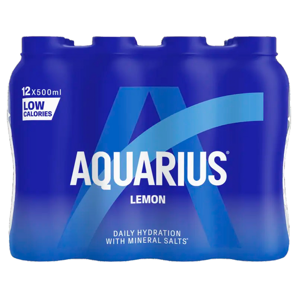 Aquarius Daily hydration lemon 12-pack