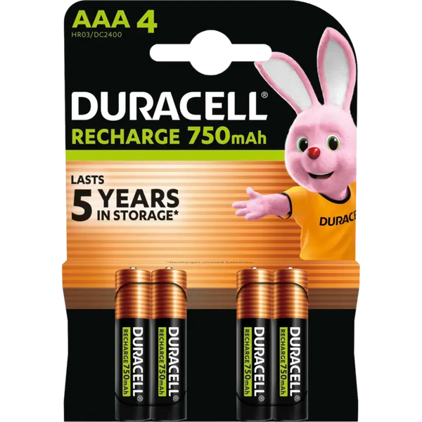 Duracell Rechargeable AAA Batteries 750 m
