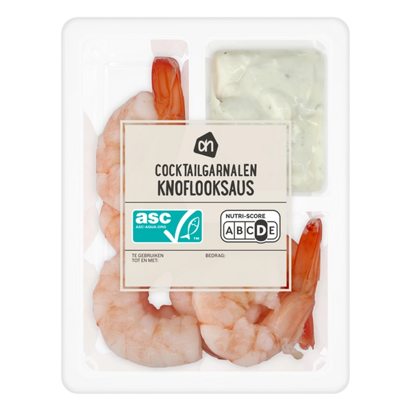 Cocktail shrimp with garlic sauce