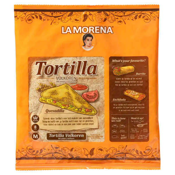 La Morena Vollkorn-Tortillas mittel