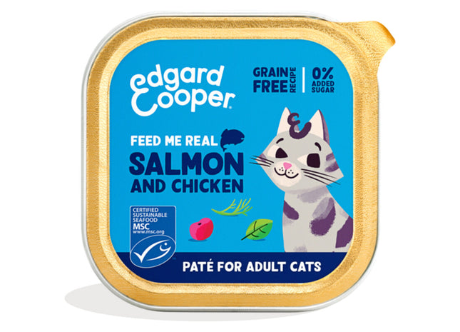 Edgard & Cooper Paté zalm en kip voor volwassen kat