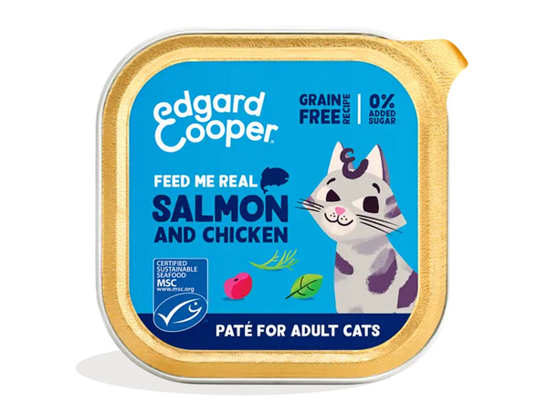 Edgard & Cooper Paté mit Lachs und Huhn für erwachsene Katze
