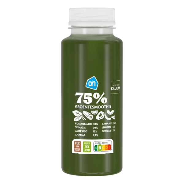 75% vegetable smoothie spinach cucumber