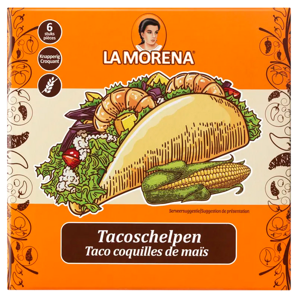 La Morena Tacoschelpen naturel
