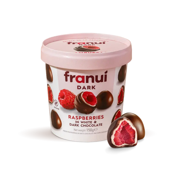 Franui Himbeeren in weißer & dunkler Schokolade