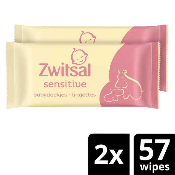Zwitsal Sensitive billendoekjes 2-pack