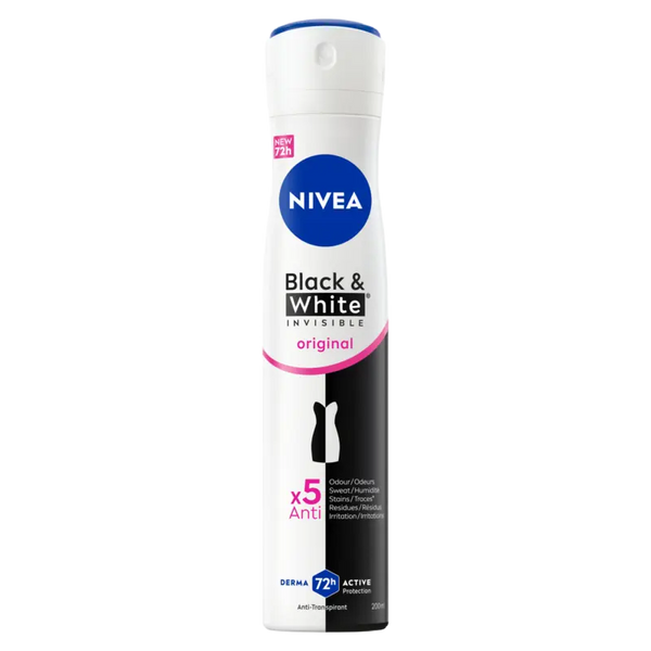 NIVEA deodorant spray black & white clear