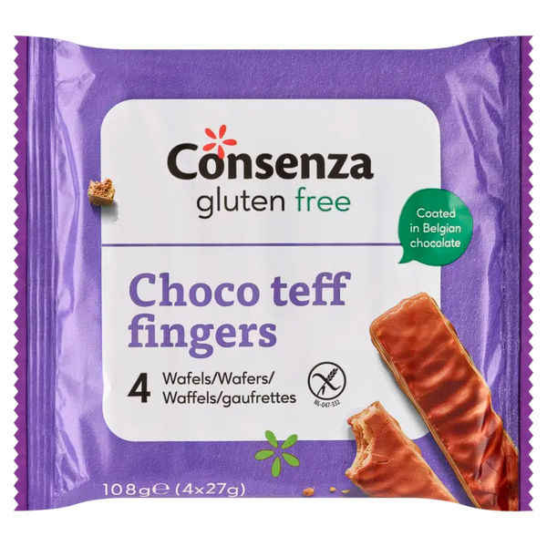 Consenza Choco teff fingers gluten-free