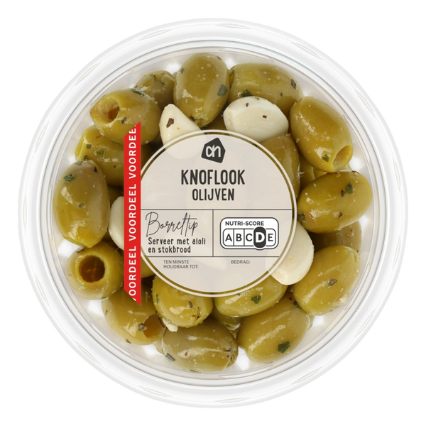 Green olives with garlic