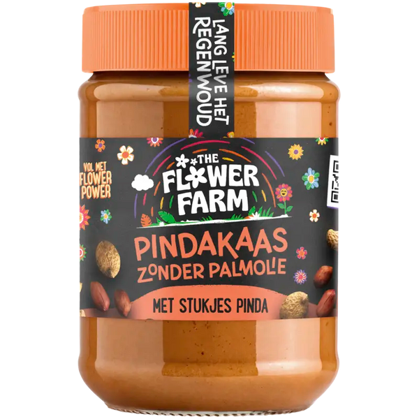 Flower Farm Erdnussbutter ohne Palmöl mit Stücken