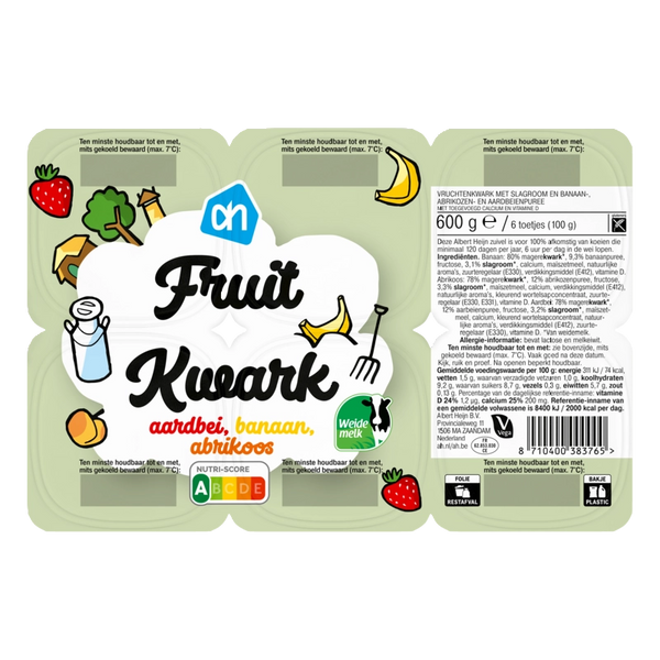 Smikkeltoetje aardbei banaan abrikoos