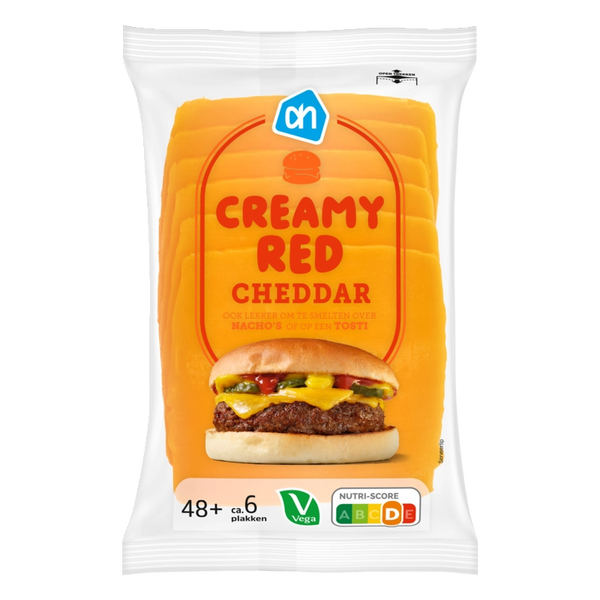 Creamy red cheddar 48+ plakken