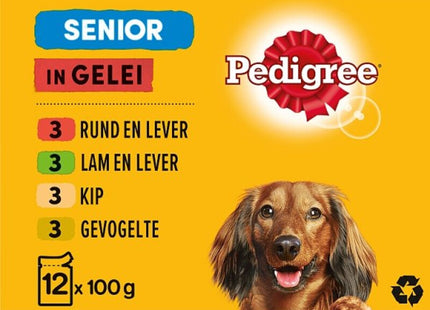Pedigree Senior maaltijdzakjes in gelei multipack