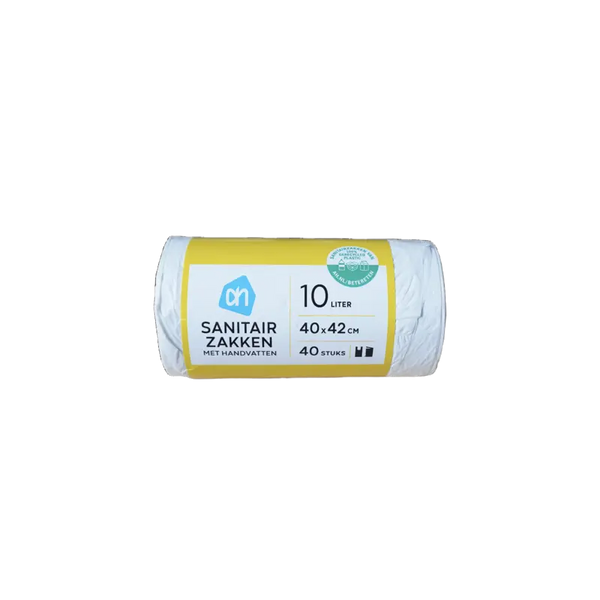 Sanitairzakken met handvatten 10 liter