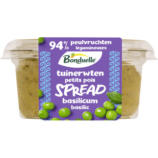 Bonduelle Tuinerwten spread basilicum