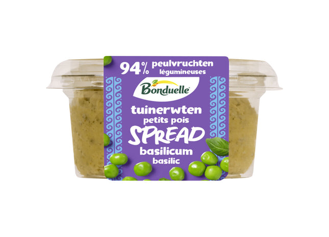 Bonduelle Tuinerwten spread basilicum