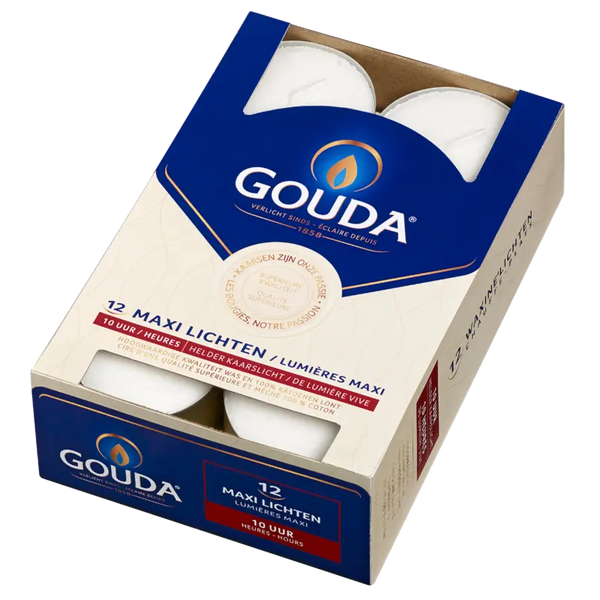 Gouda Maxi helles Kerzenlicht 10 Stunden