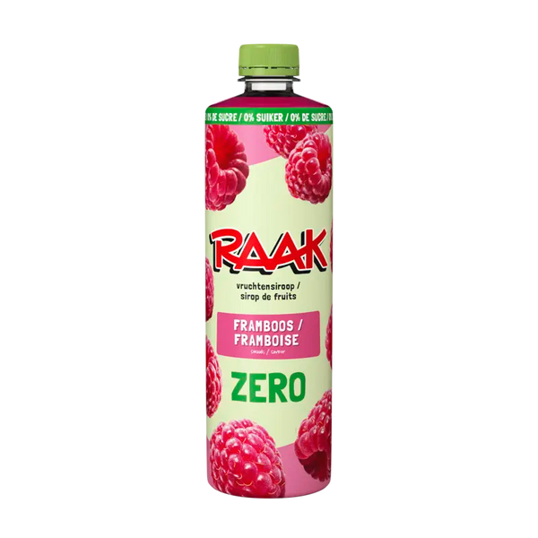 Raak Vruchtensiroop frambozen zero sugar