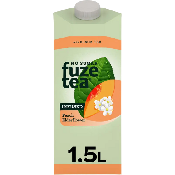 Fuze Tee Schwarzer Tee Pfirsich Holunderblüte ohne Zucker
