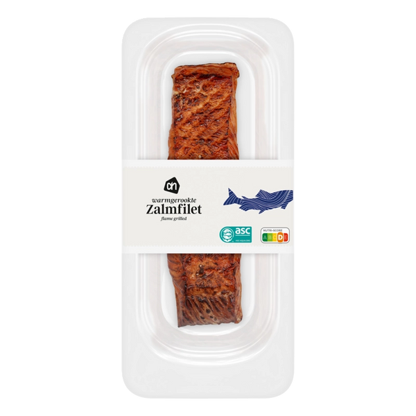 Warmgeräuchertes Lachsfilet, flame grilled