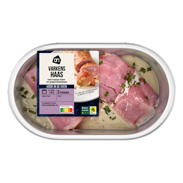 Ofen Schweinefilet roher Schinken Pfeffersoße