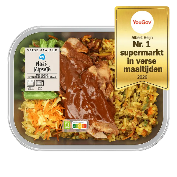 Frische Mahlzeit Nasi mit Hähnchen-Satay