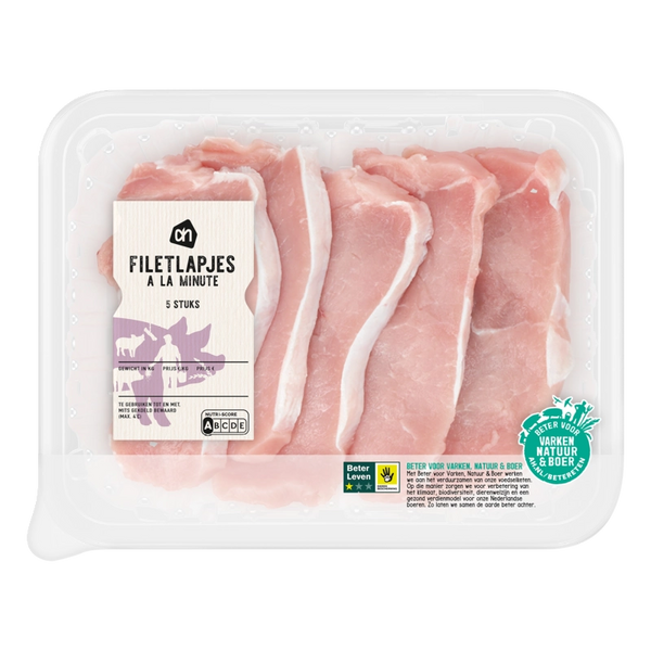 Filetlapjes à la minute naturel