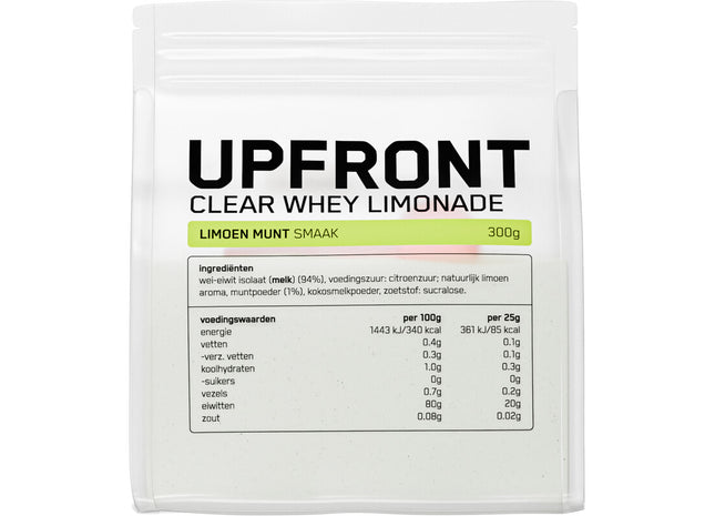 Upfront Clear whey limonade limoen munt smaak