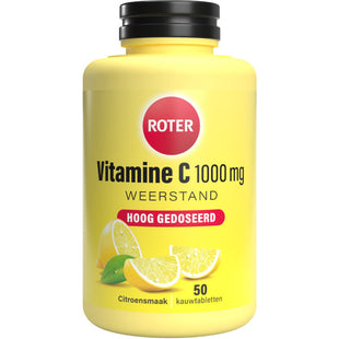 Roter Vitamin C 1000 mg Kautablette Zitrone