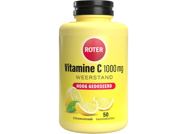 Roter Vitamin C 1000 mg Kautablette Zitrone