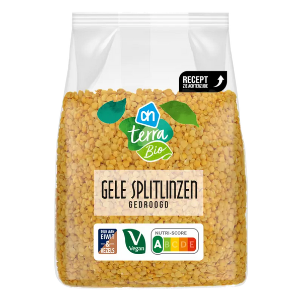 Bio gelbe halbierte Linsen