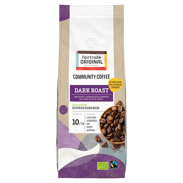 Fairtrade Original Gemeinschaftskaffee dunkel geröstete Bohnen