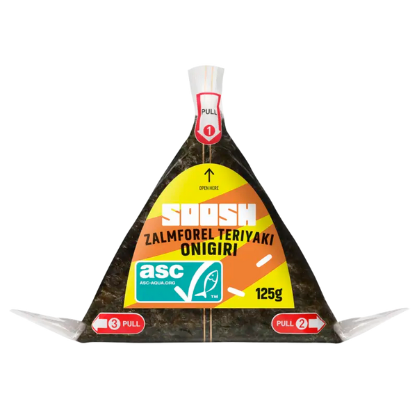 Soosh Zalmforel teriyaki onigiri