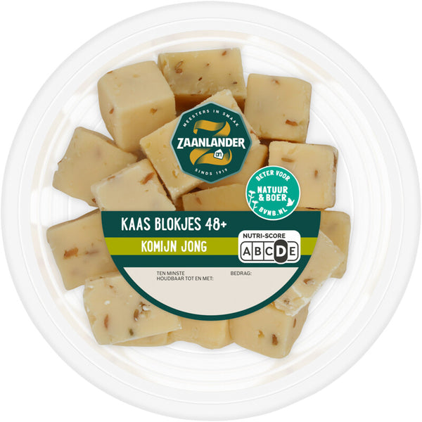 Zaanlander Kaasblokjes jong komijn 48+