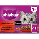 Whiskas 1+ Classic selectie in saus