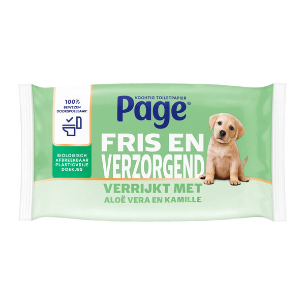 Page Aloe vera moist toilet paper
