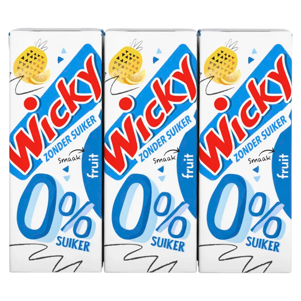 Wicky Fruit 0% sugar 6-pack
