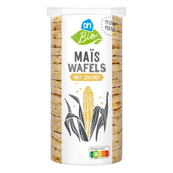 Biologische Maiswaffeln mit Meersalz