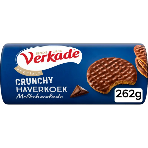 Verkade Crunchy haverkoek melkchocolade
