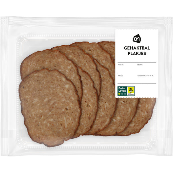 Gehaktbal plakjes