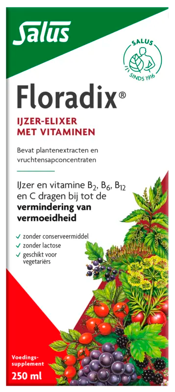 Floradix Vloeibaar ijzer-elixir met vitamines