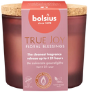 Bolsius True Joy scented glass with cork Floral Blessings